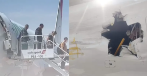 فيديو.. سائق شاحنة يصدم طائرة في مطار بالمكسيك