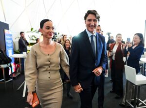 Justin Trudeau joined by Katy Perry at World Economic Forum